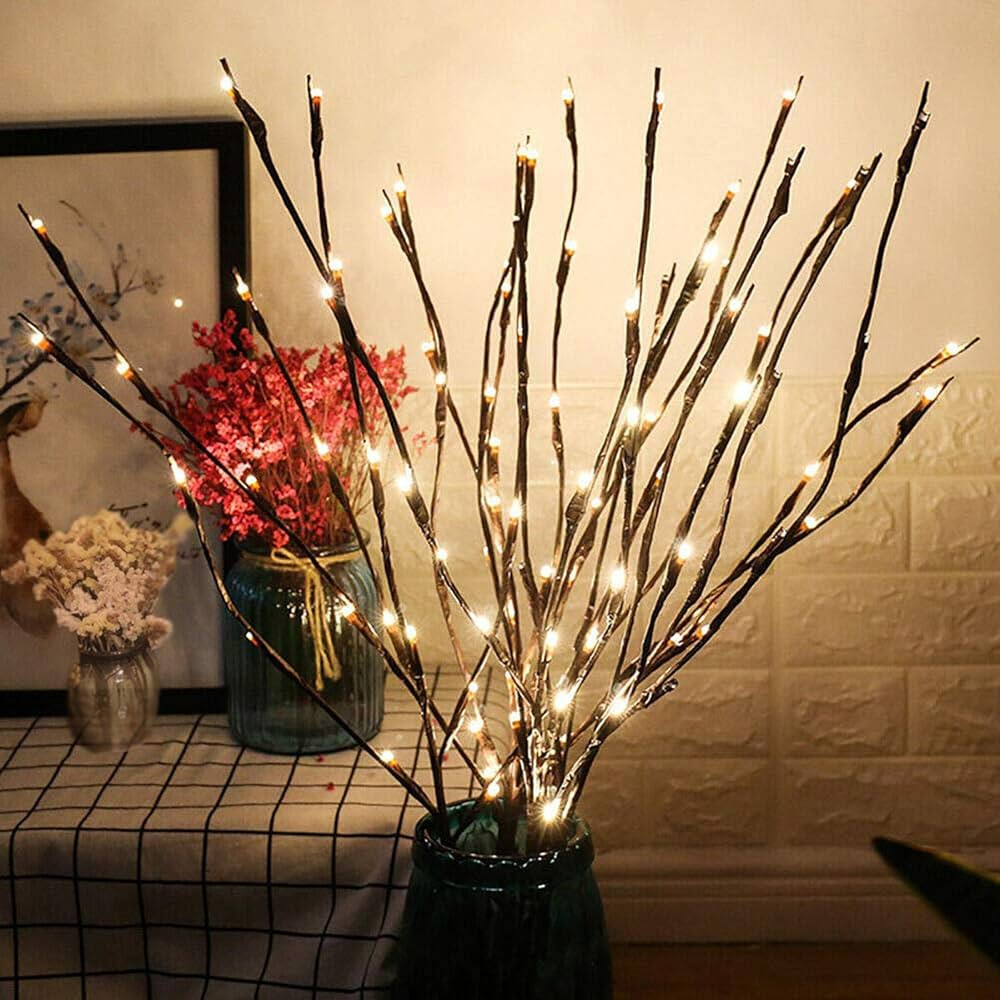 GM G-MORE 2 Pack LED Branch Lights, Battery Powered Decorative Lights String, Willow Twig Lighted... | Amazon (US)