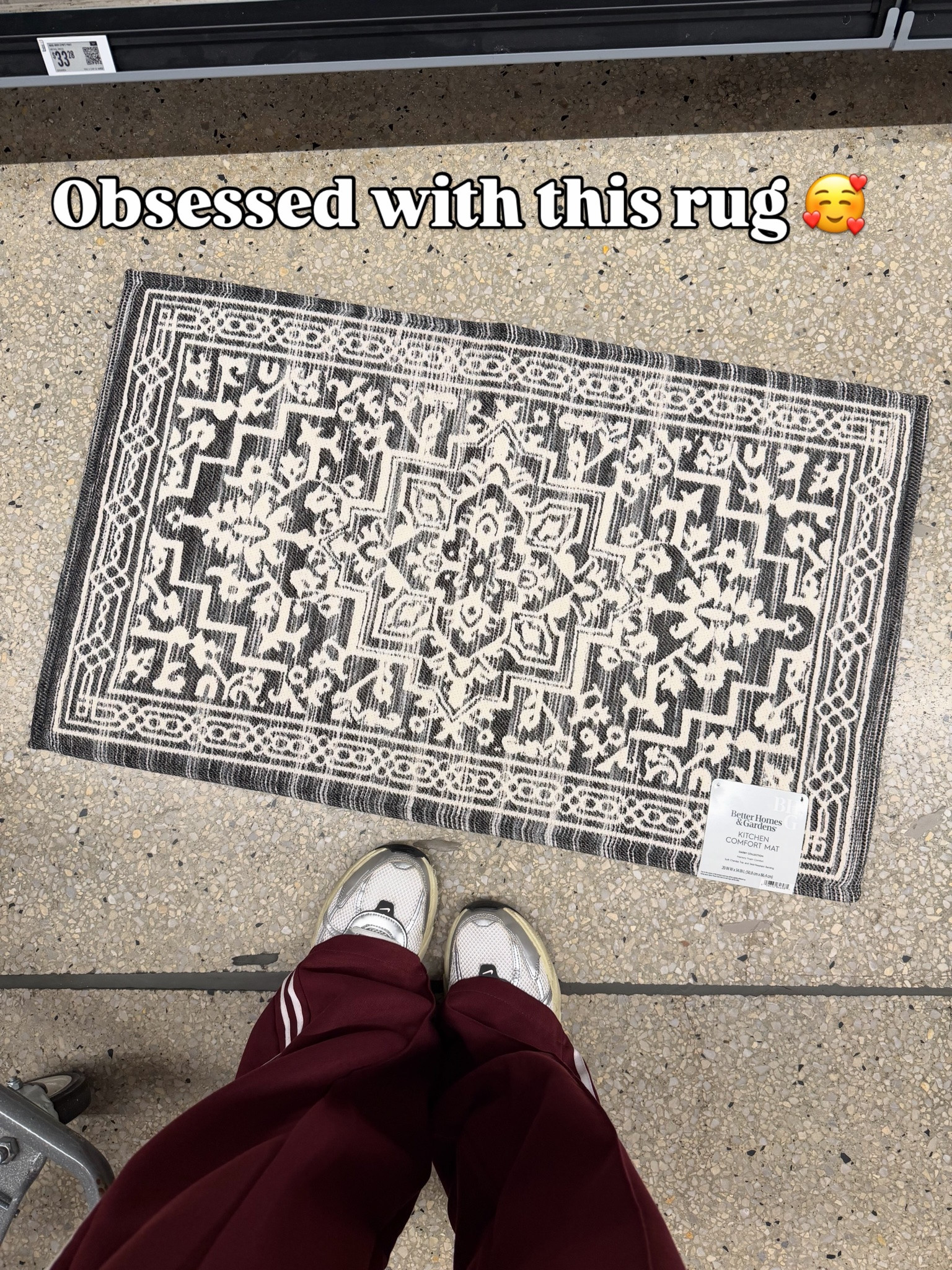 Walmart cushioned rug / comfort kitchen mat. Beautiful pattern! #walmarthome

#LTKHome