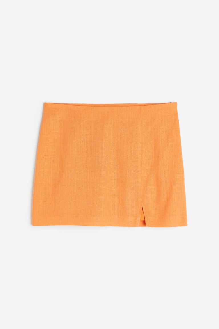 Linen-blend Mini Skirt | H&M (US + CA)