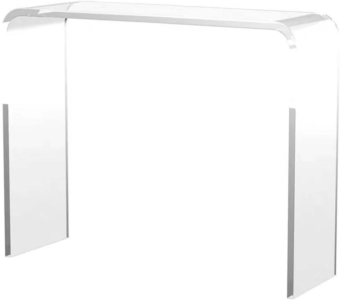Clear Acrylic Console Table,34" L x 10" W x 28" H, U-Shape Modern Transparent Entryway Table, No ... | Amazon (US)