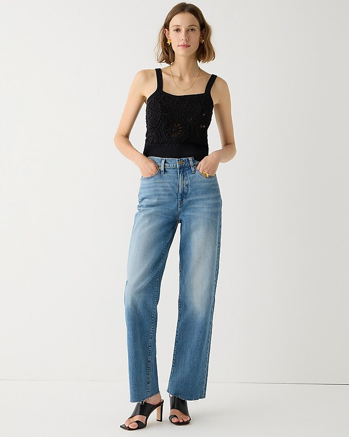 Full-length slim wide-leg jean in Tea Time wash | J. Crew US