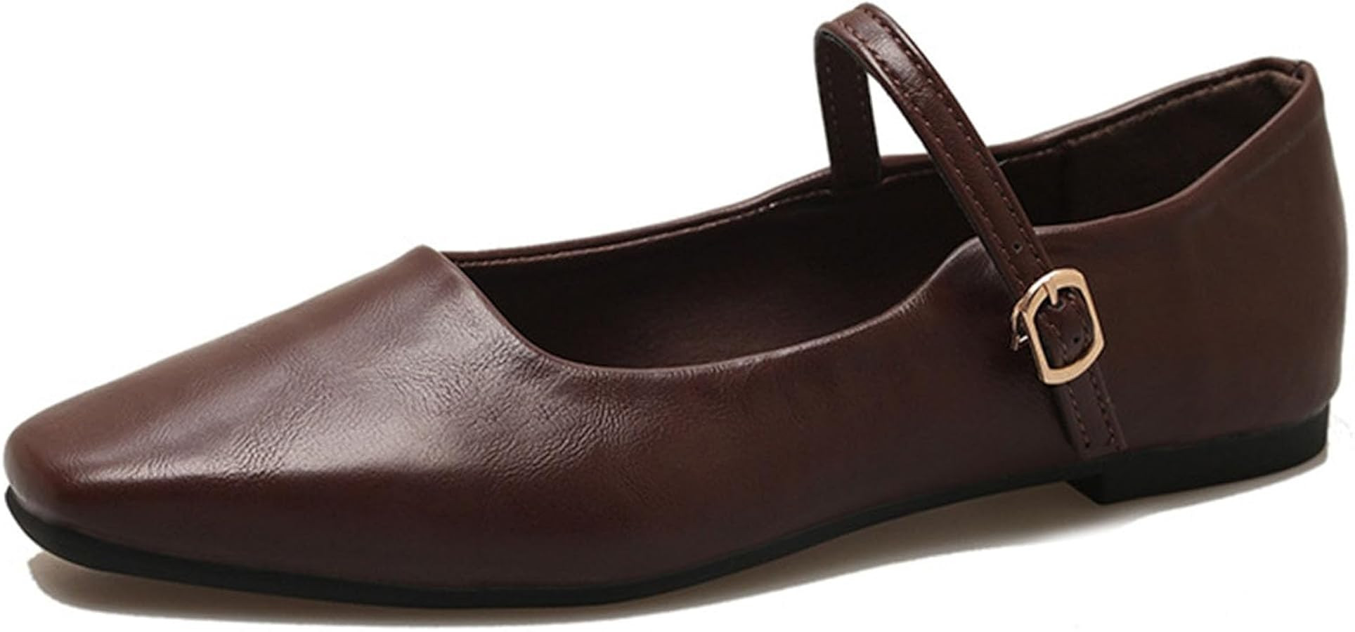 Women's Classic Retro Square Toe Flat Mary Jane Shoes Fashionable and Comfortable Walking Flat Sh... | Amazon (US)