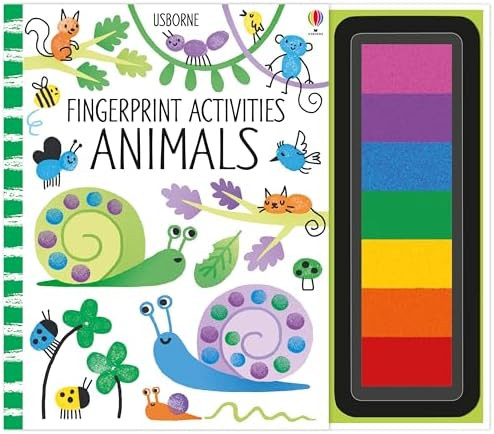 Fingerprint Activities Animals: A Creative Painting Book About Animal Art with Rainbow Inkpad for... | Amazon (US)
