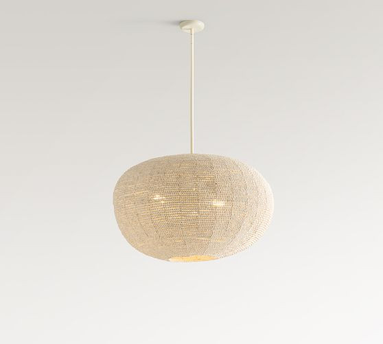 Montauk Wood Bead Pendant (32") | Pottery Barn (US)