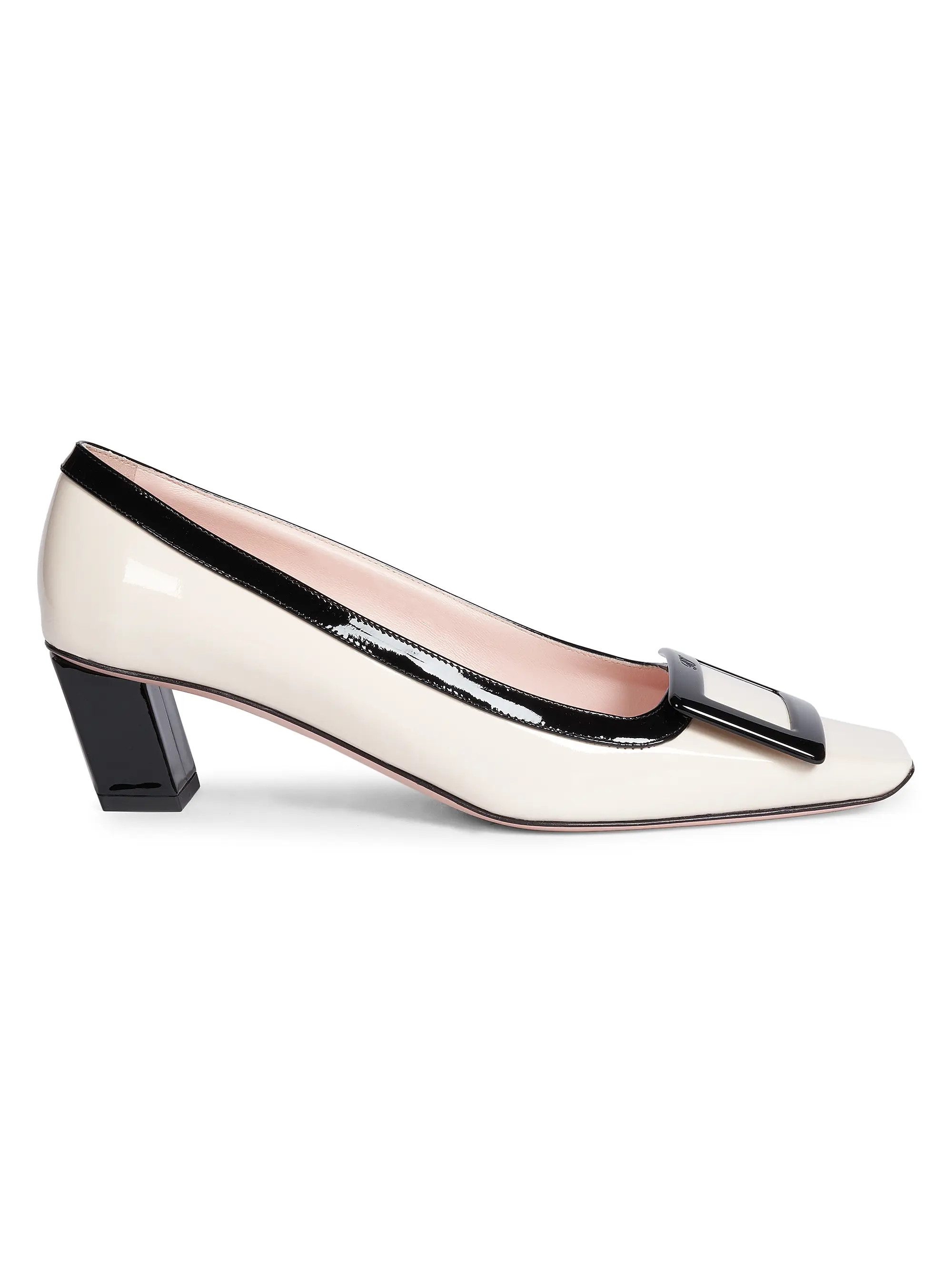 Belle Vivier 45MM Patent Leather Buckle Pumps | Saks Fifth Avenue
