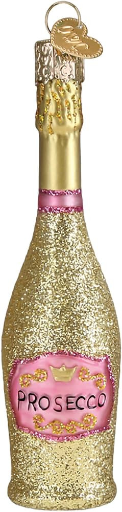 Old World Christmas Prosecco Bottle Glass Hanging Ornament | Amazon (US)