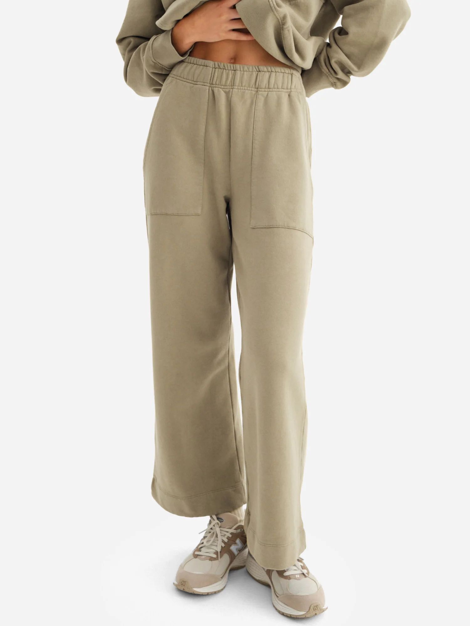 Organic Fleece Wide Leg Pant | MATE The Label