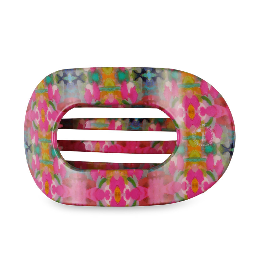 Fuchsia Dream Large Flat Round Hair Clip | TELETIES