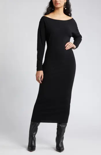 Off the Shoulder Long Sleeve Maxi Dress | Nordstrom