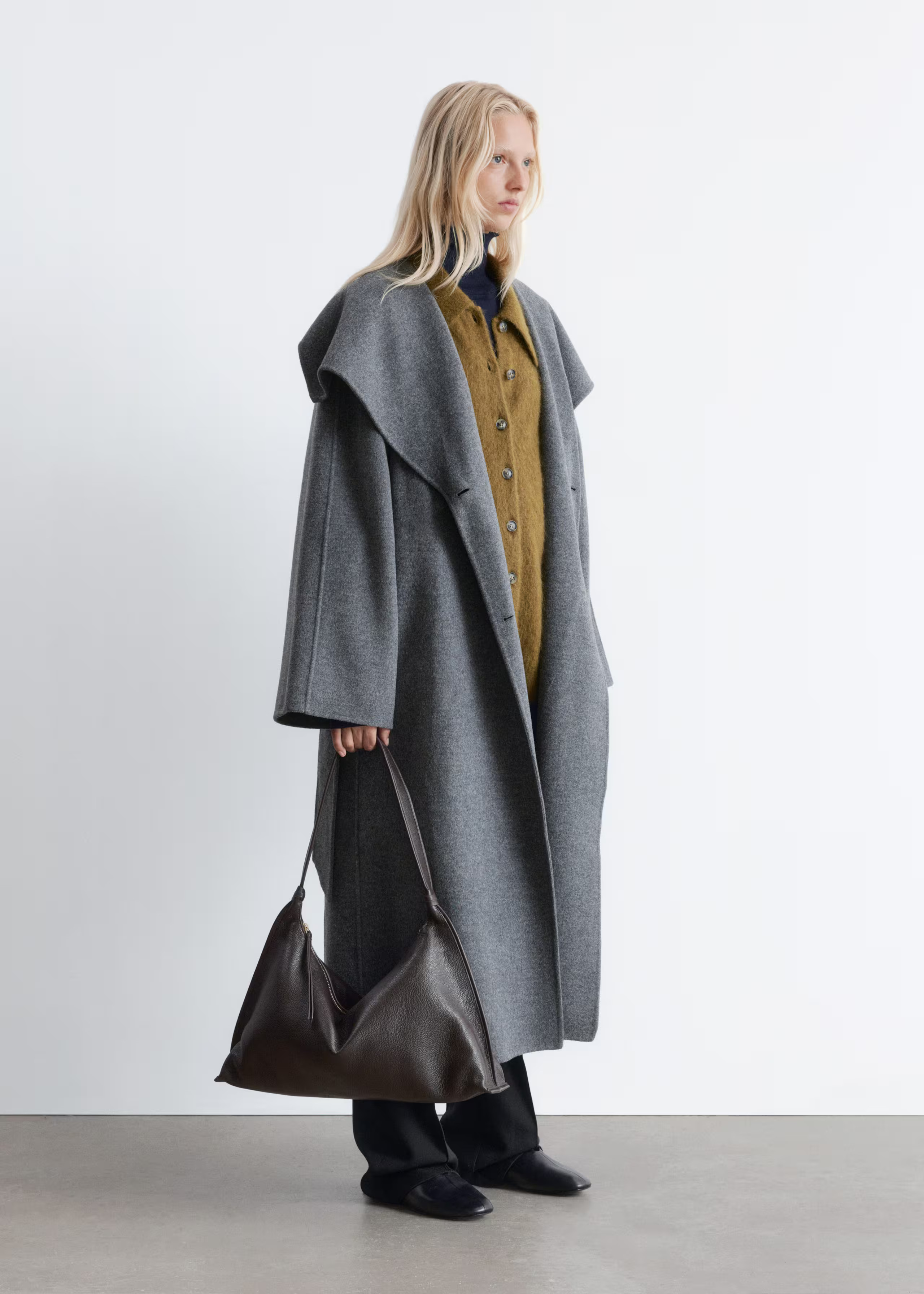 Shawl-Collar Wool Maxi Coat | & Other Stories UK