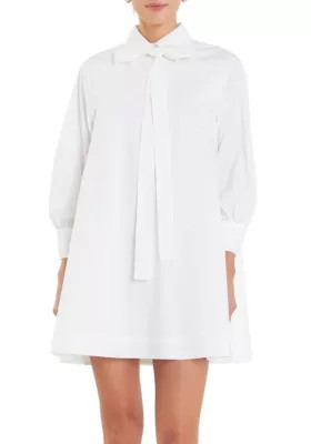 ENGLISH FACTORY Women's Bow Shirt Dress | Belk