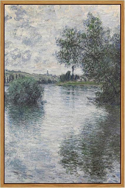 ARPEOTCY Vintage Framed Canvas Wall Decor, 16x24 Inch, Vintage Monet River Landscape Art Prints f... | Amazon (US)