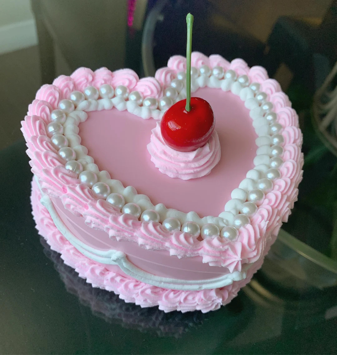 Princess Fake Cake Jewelry Box / Pink Jewelry Box /Y2K/ Heart Cake / Viral Cake / Accessory Holde... | Etsy (US)