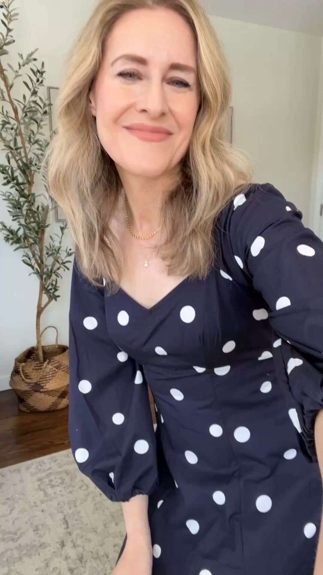 10/10 polka dot dress at Walmart! Cotton. Fits tts, I’m in a small. #easter dress spring outfit dressy party shower date night church family phots photoshoot 