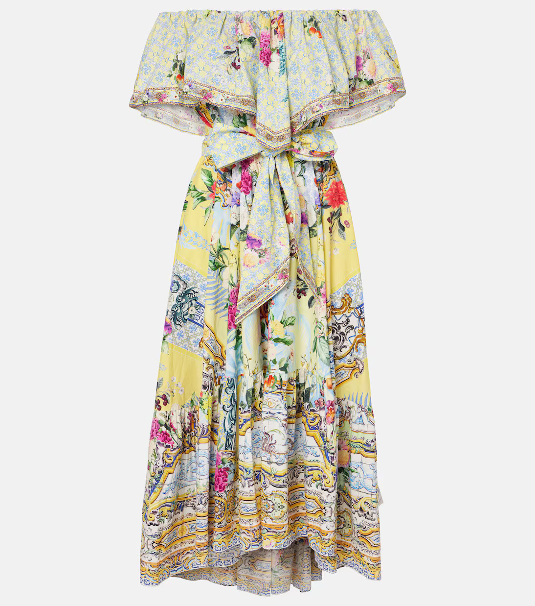 Flor Fantástica floral cotton midi dress | Mytheresa (UK)