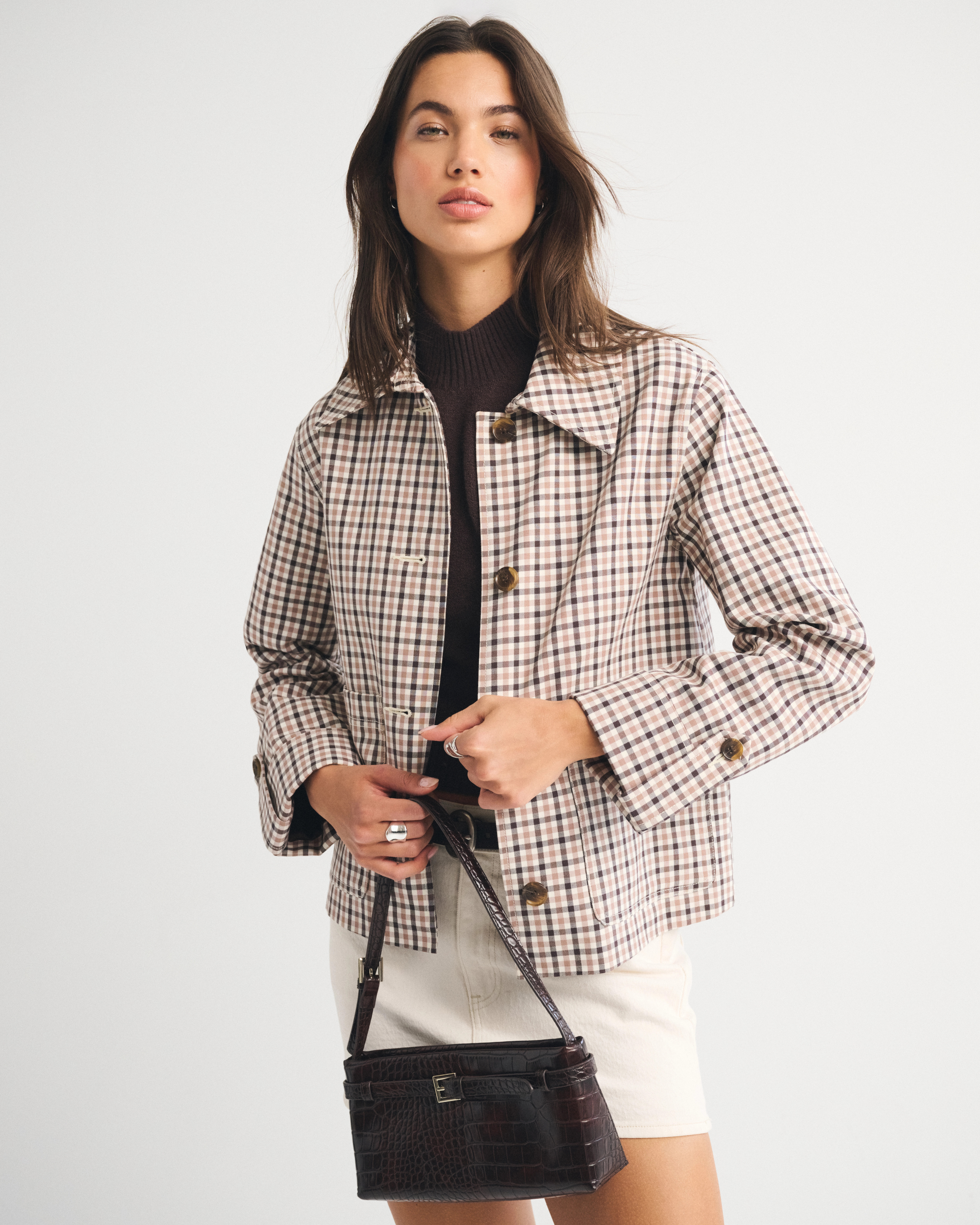 A-Line Short Trench Coat | Abercrombie & Fitch (US)
