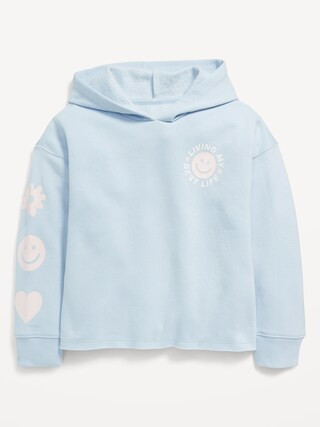 Vintage Graphic Slouchy Pullover Hoodie for Girls | Old Navy (US)
