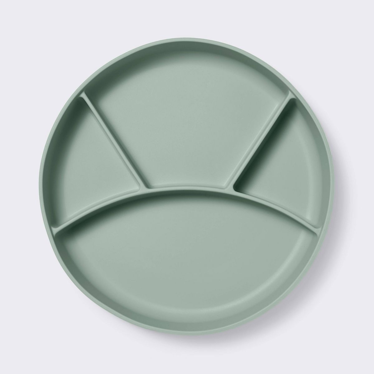 Silicone Suction Divided Plate - Green - Cloud Island™ | Target