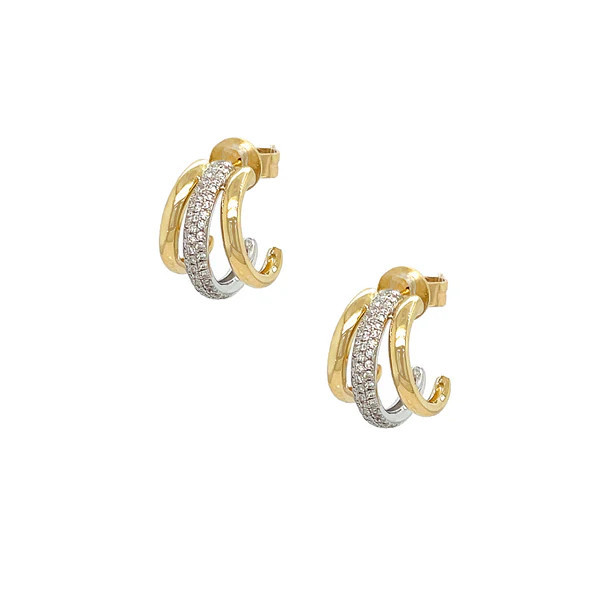Diamond Claw Huggie Earrings | Jennifer Miller Jewelry