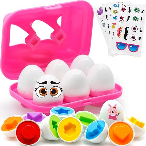 MOONTOY Toddler Toys Easter Eggs Learning Montessori Toys for 1 2 3 Year Old Girl Boy Kid Gift Ma... | Amazon (US)