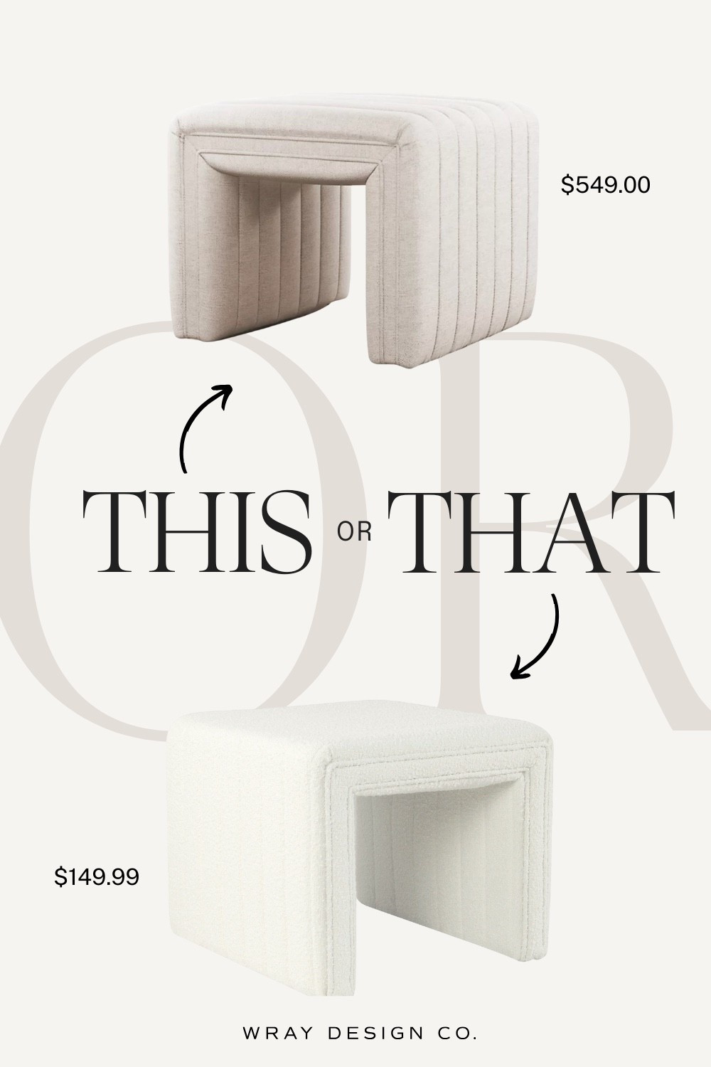 Your weekly look for less is here! Featuring a channeled ivory ottoman. Will you splurge or are you buying the dupe? Let us know in the comments. I’m going for the splurge. 🙌🏼

#LTKStyleTip #LTKHome