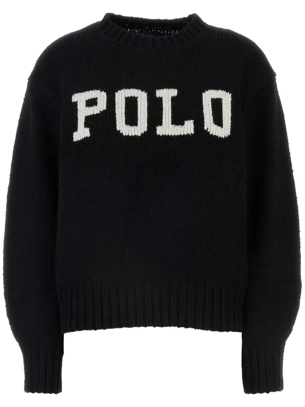 Polo Ralph Lauren intarsia-logo long-sleeve Jumper | Black | FARFETCH | Farfetch Global