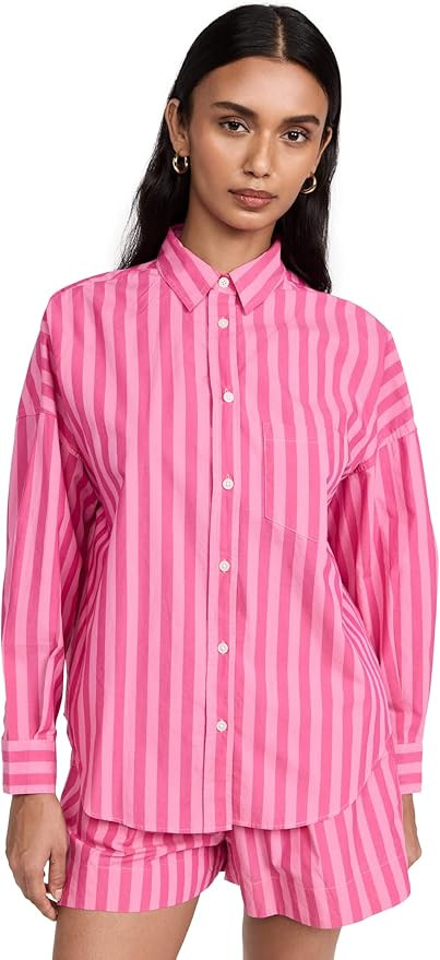 LMND Women's Long Sleeve Shirt Stripe | Amazon (US)