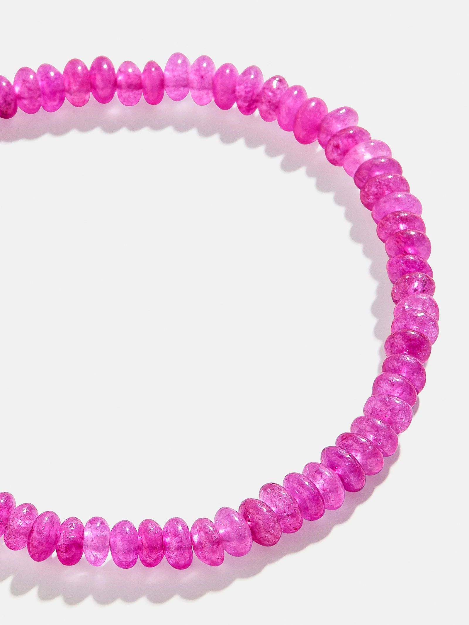 Valentina Semi-Precious Bracelet - Pink Agate Stone | BaubleBar (US)
