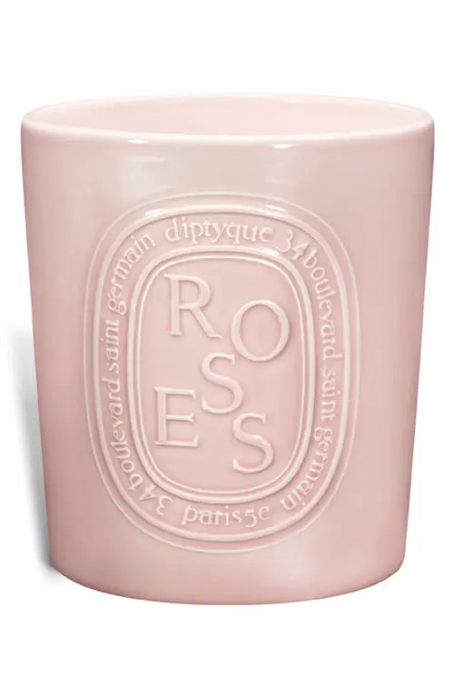 Diptyque Roses Very Large Scented Candle in Pink Vessel at Nordstrom, Size 51.3 Oz | Nordstrom