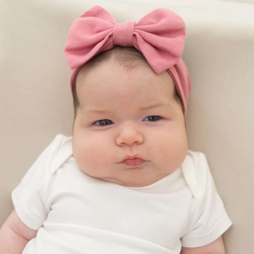 Bow Headband in Apple Blossom | Kyte Baby