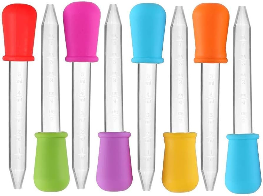 8 Pack Liquid Droppers Silicone 5ml Clear Liquid Medicine Eye Dropper with Bulb Tip for Kids Cand... | Amazon (US)