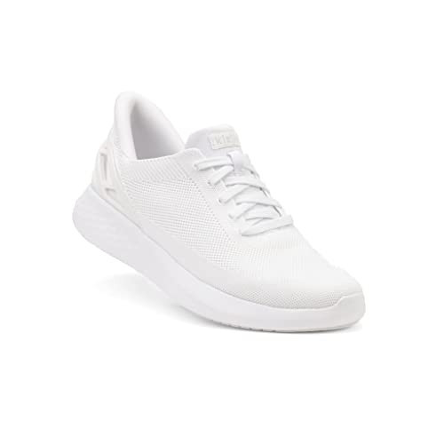 Kizik Athens White Wide M5/W6.5 Sneakers, Comfortable Shoes for Work & Walking, Breathable Slip-On Sneakers, Hands-Free Convenience for Men & Women | Amazon (US)