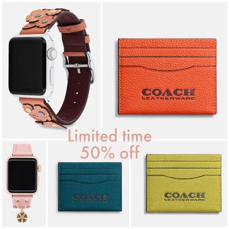 Coach leather ware, card cases, and even Apple Watch straps are on sale for 50% off   Limited time only! 

#LTKunder100 #LTKsalealert #LTKitbag