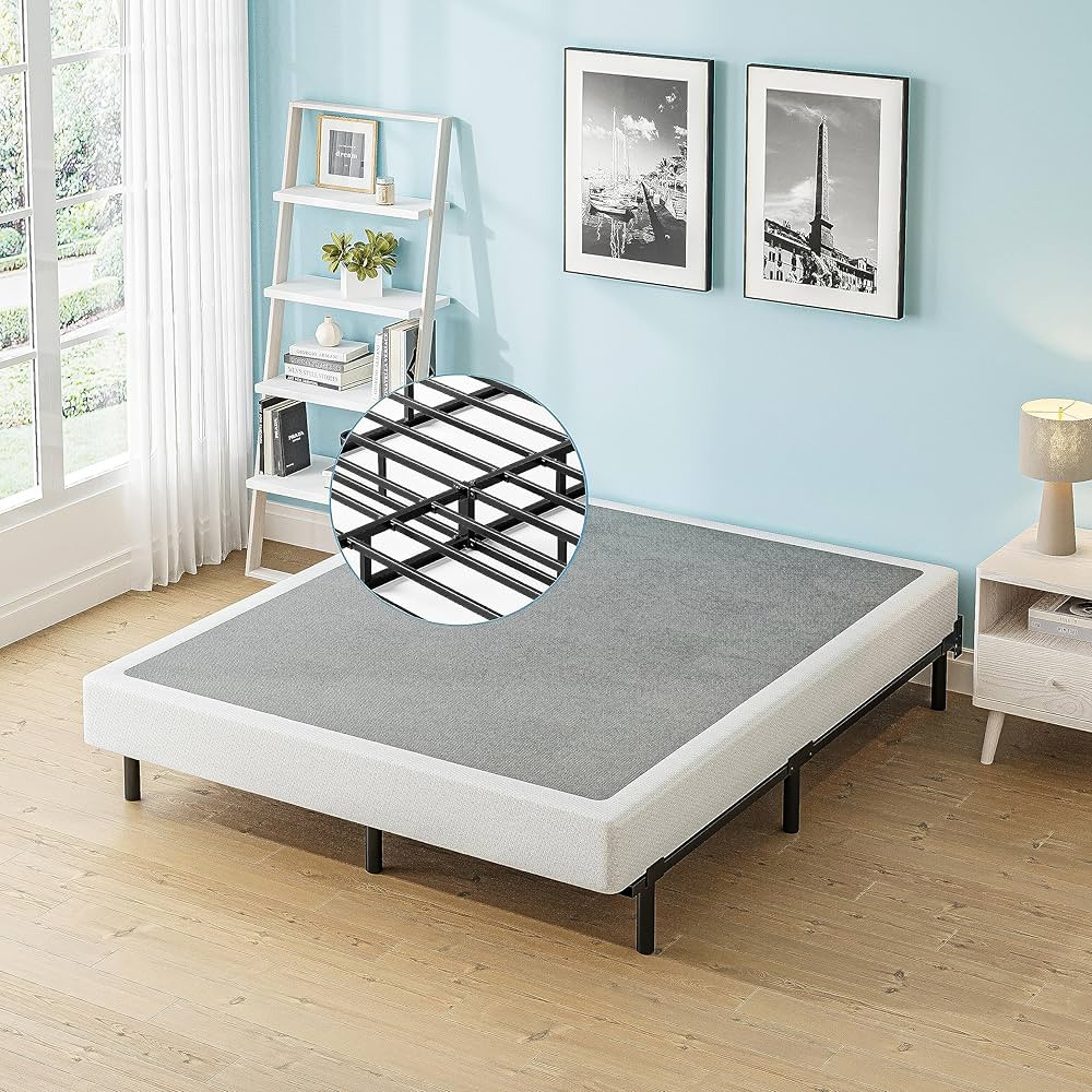 LIJQCI Box Spring Queen 7 inch only High Profile Heavy Duty Metal Mattress Foundation Max Weight ... | Amazon (US)