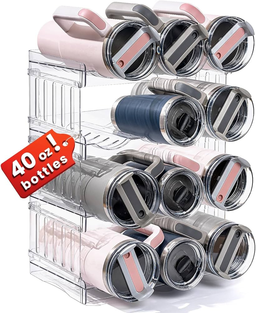 Water Bottle Organizer for Stanley 40 oz Tumbler with Handle, Patented Pantry Kitchen Organizers ... | Amazon (US)