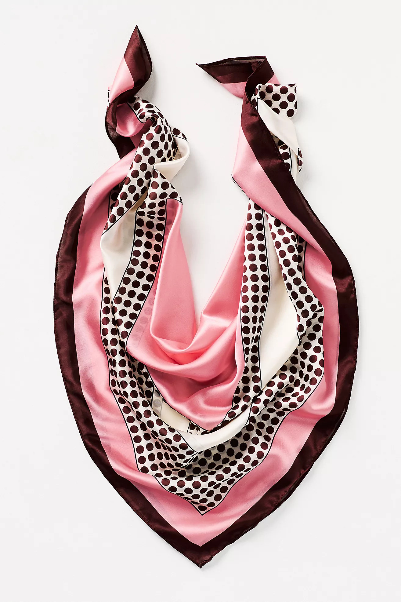 Large Satin Polka Dot Scarf | Anthropologie (US)