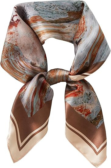 100% Mulberry Silk Square Scarf 27''x27'' Neck Scarf Hair Scarf Headscarf Bandanas for Women | Amazon (US)