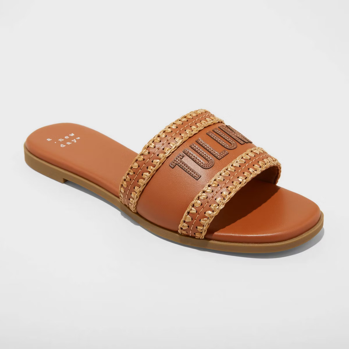 Women's Nehemia Slide Sandals - A New Day™ Cognac | Target