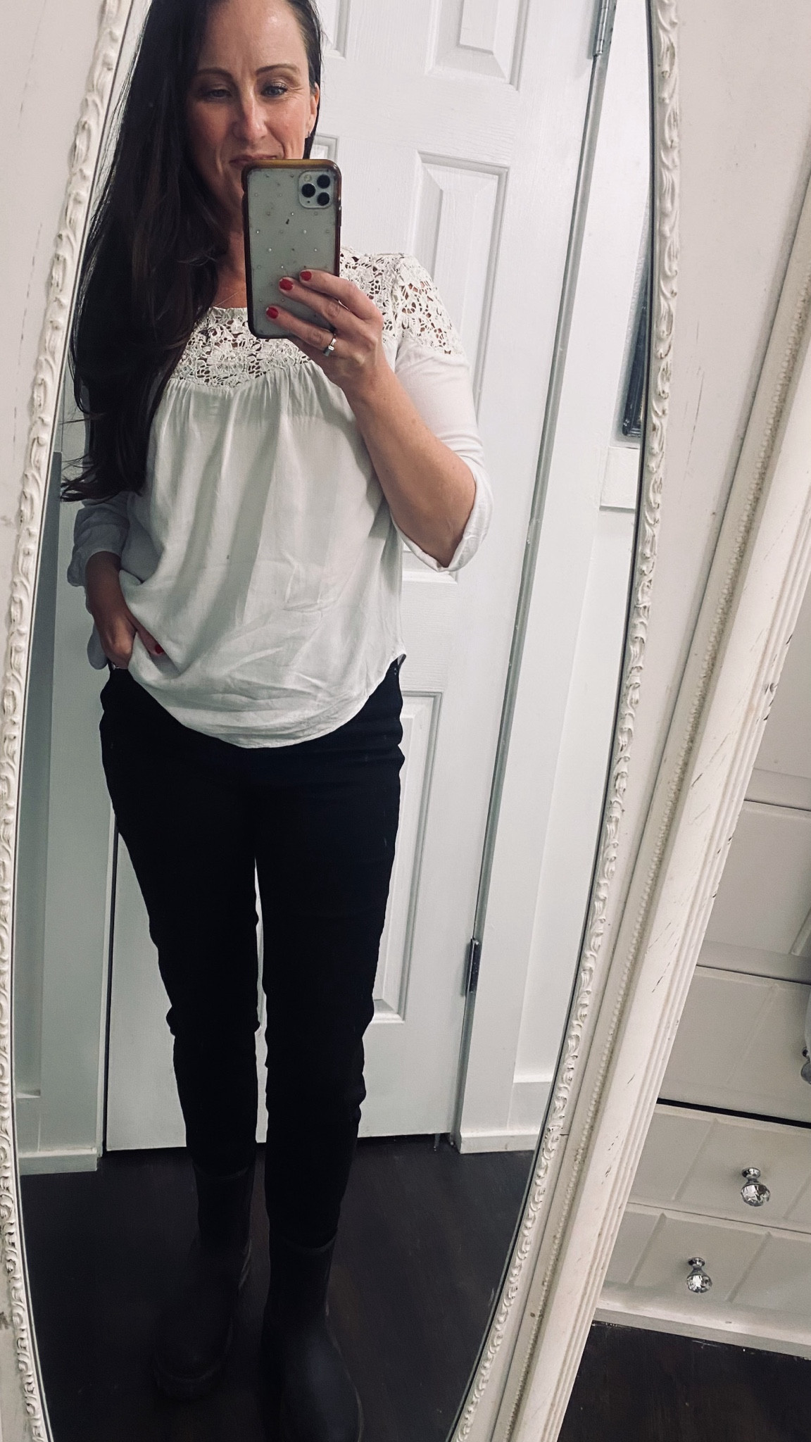 Hello, black & white! 🤍 Spring inspired classic capsule outfit. 

#LTKSeasonal #LTKxMadewell #LTKOver40