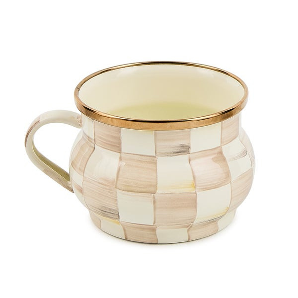 MacKenzie-Childs Mocha Check Teacup | MacKenzie-Childs