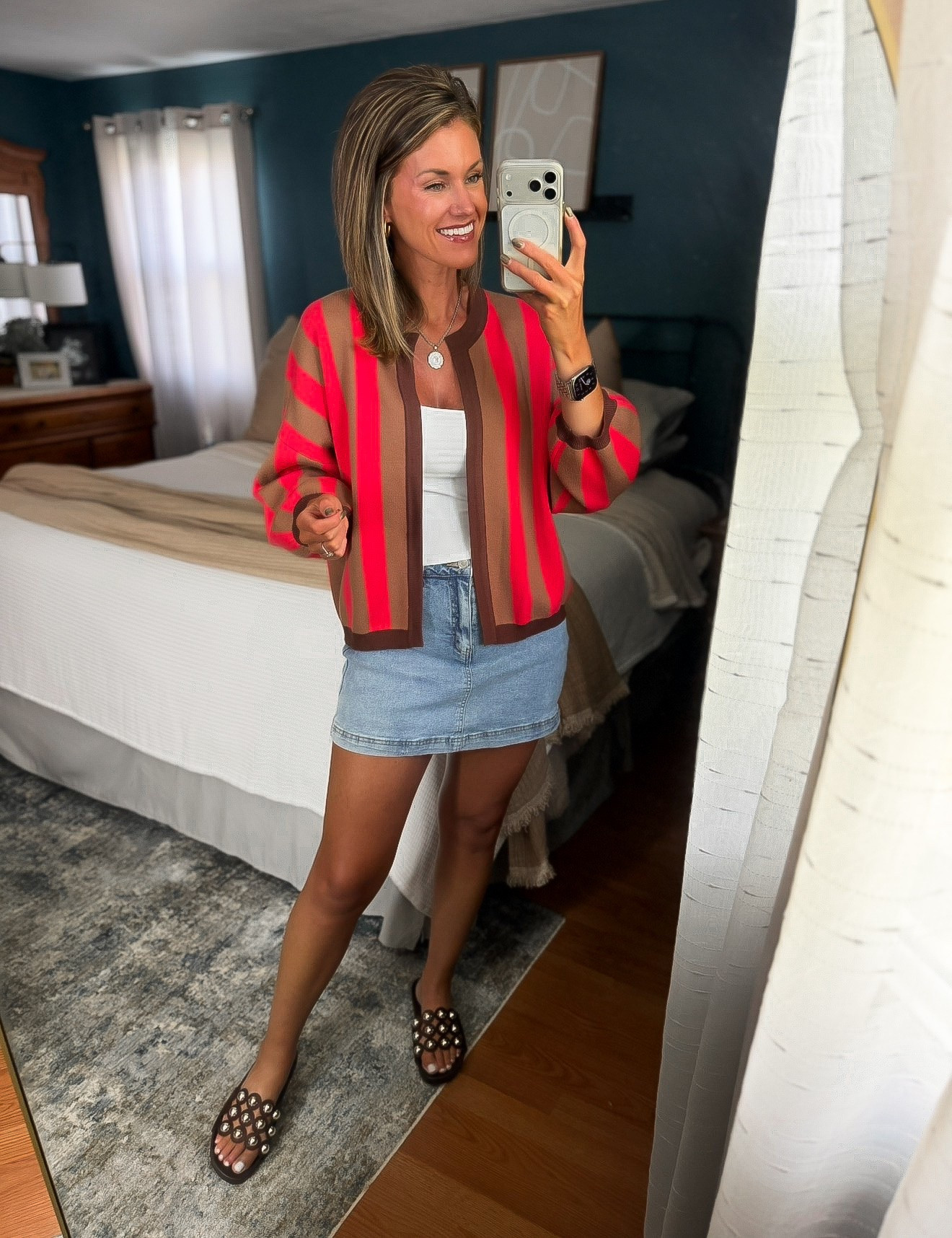 This cardigan is a fun way to add a pop of color. Love the shorter sleeves for Summer

#LTKOver40 #LTKSeasonal #LTKootd