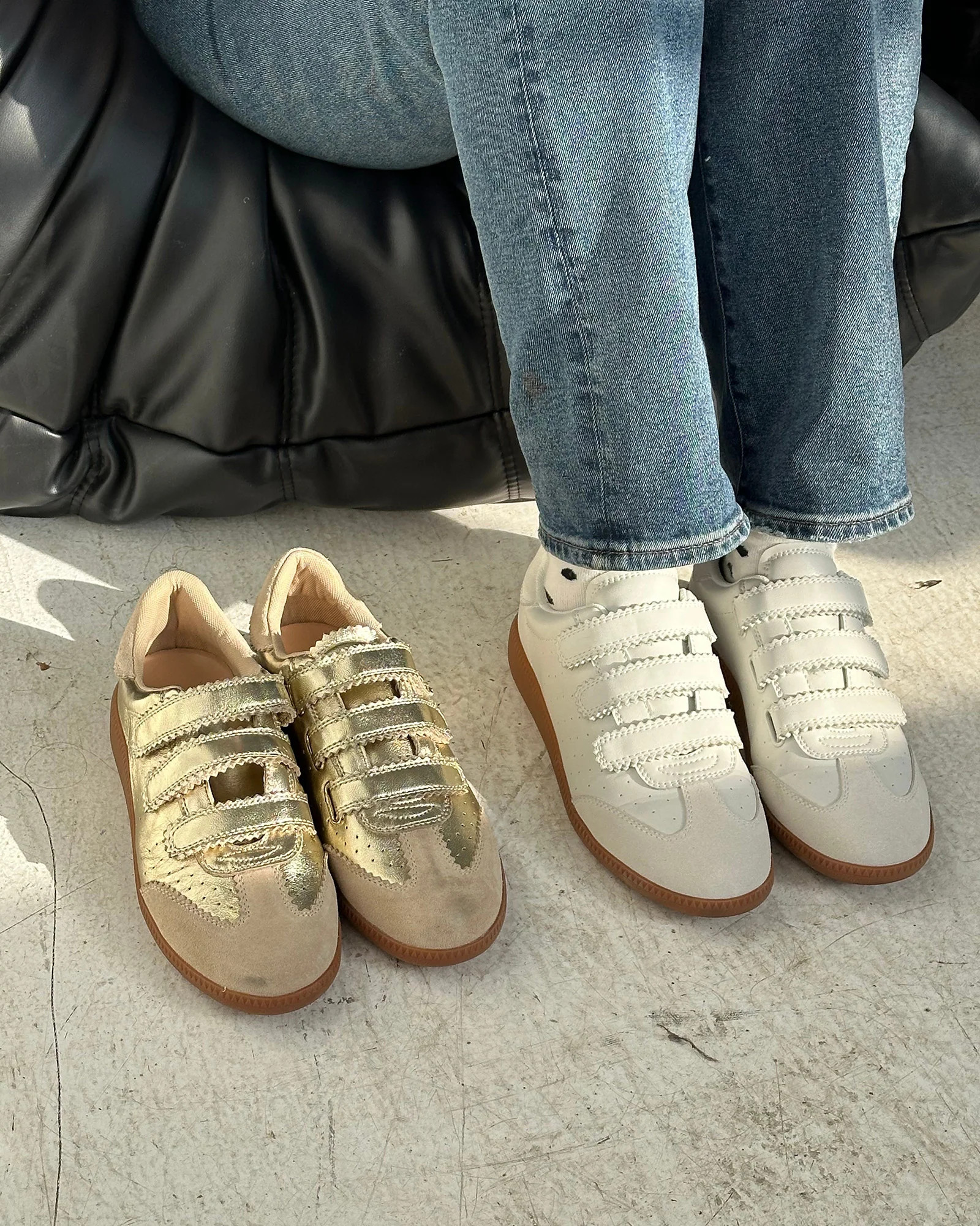 MOMENTUM White Velcro Low-Top Sneaker | Women's Sneakers | Steve Madden (US)