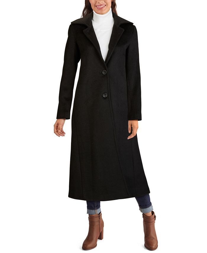 Jones New York Single-Breasted Maxi Coat & Reviews - Coats - Women - Macy's | Macys (US)