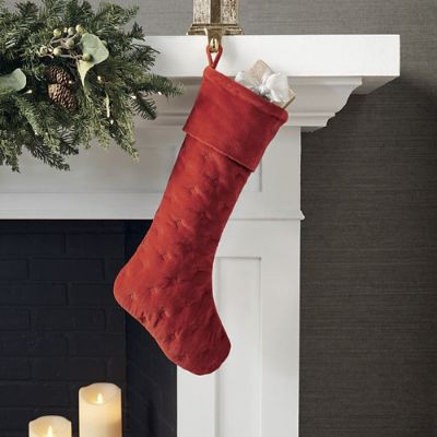Rumi Velvet Stocking with Quilted Texture & Embroidery Details | Frontgate