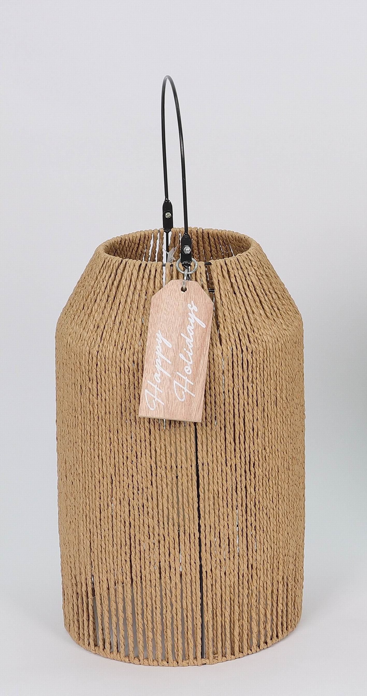 Brown Jute Lantern Christmas Decoration, 19 in, by Holiday Time | Walmart (US)