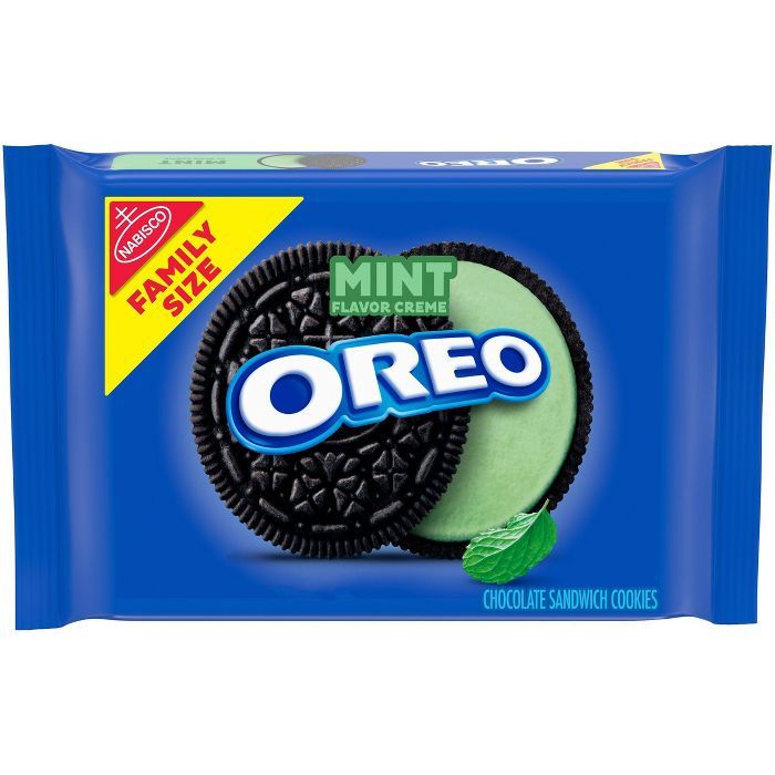 Oreo Mint Flavor Creme Chocolate Sandwich Cookies Family Size - 20oz | Target