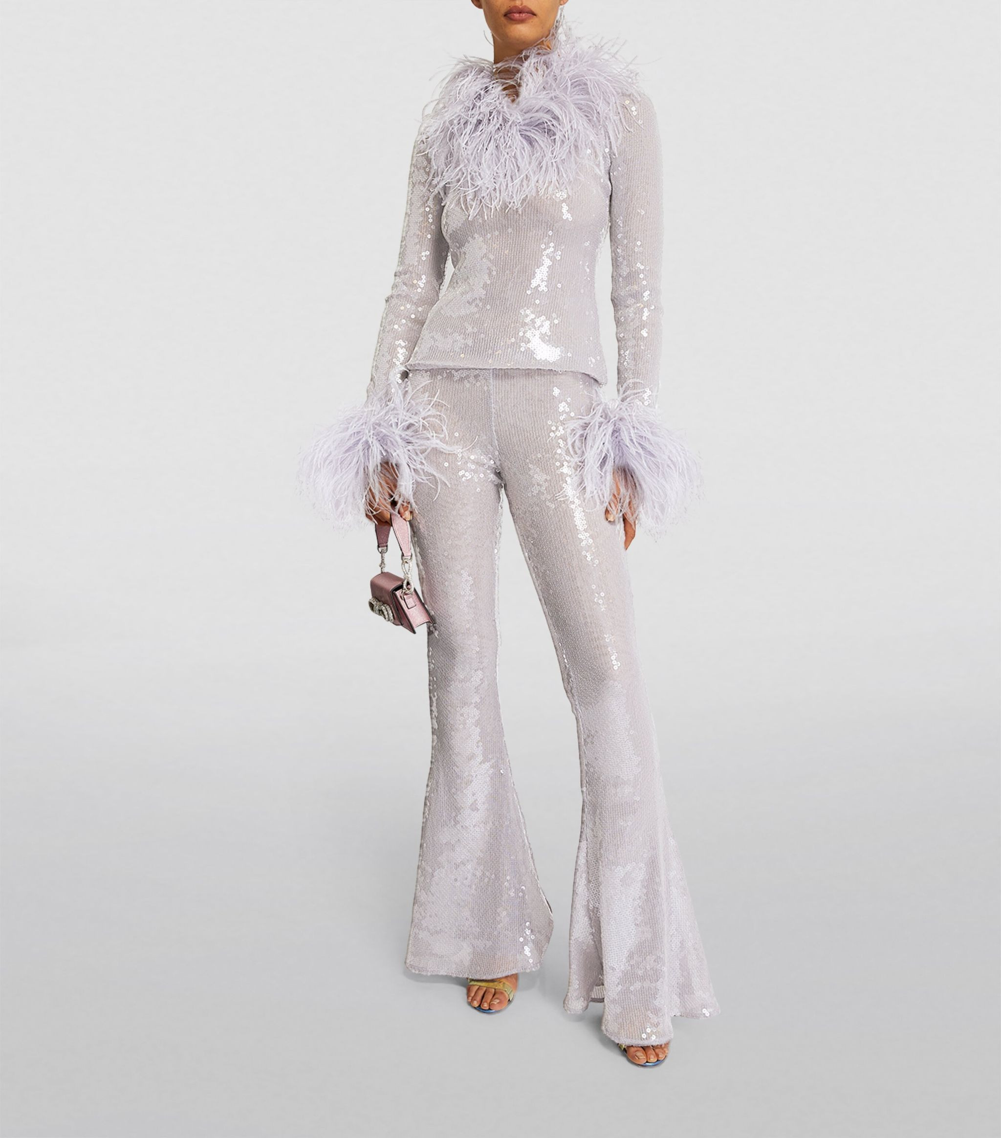 Sequin Feather-Trim Pendall Top | Harrods