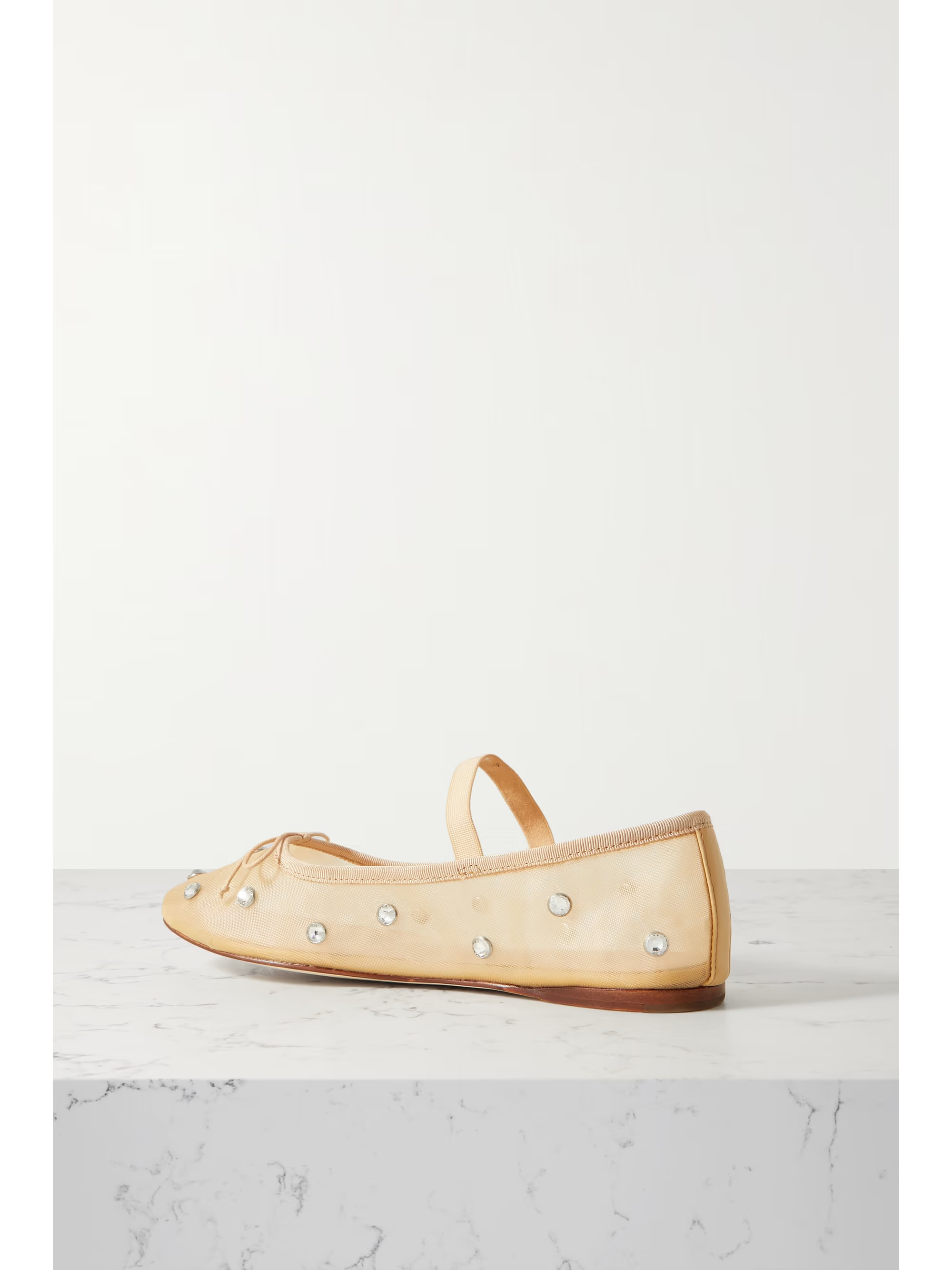 Leonie crystal-embellished tulle ballet flats | NET-A-PORTER (US)