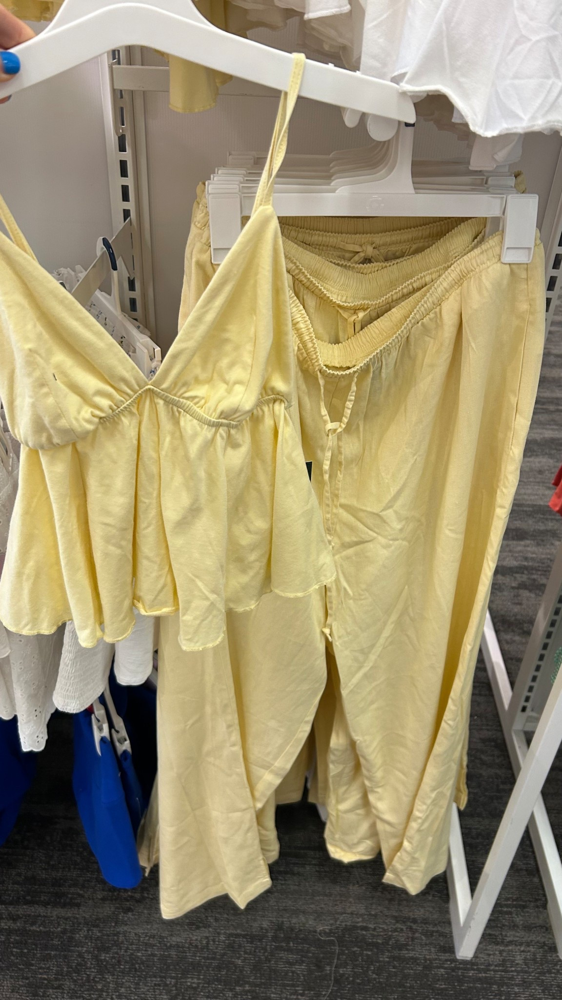 butter yellow linen set