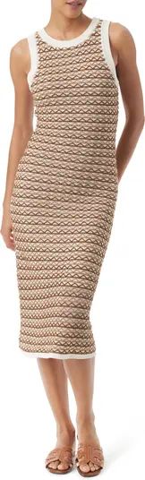 Prescilla Zig Zag Stripe Sleeveless Midi Sweater Dress | Nordstrom